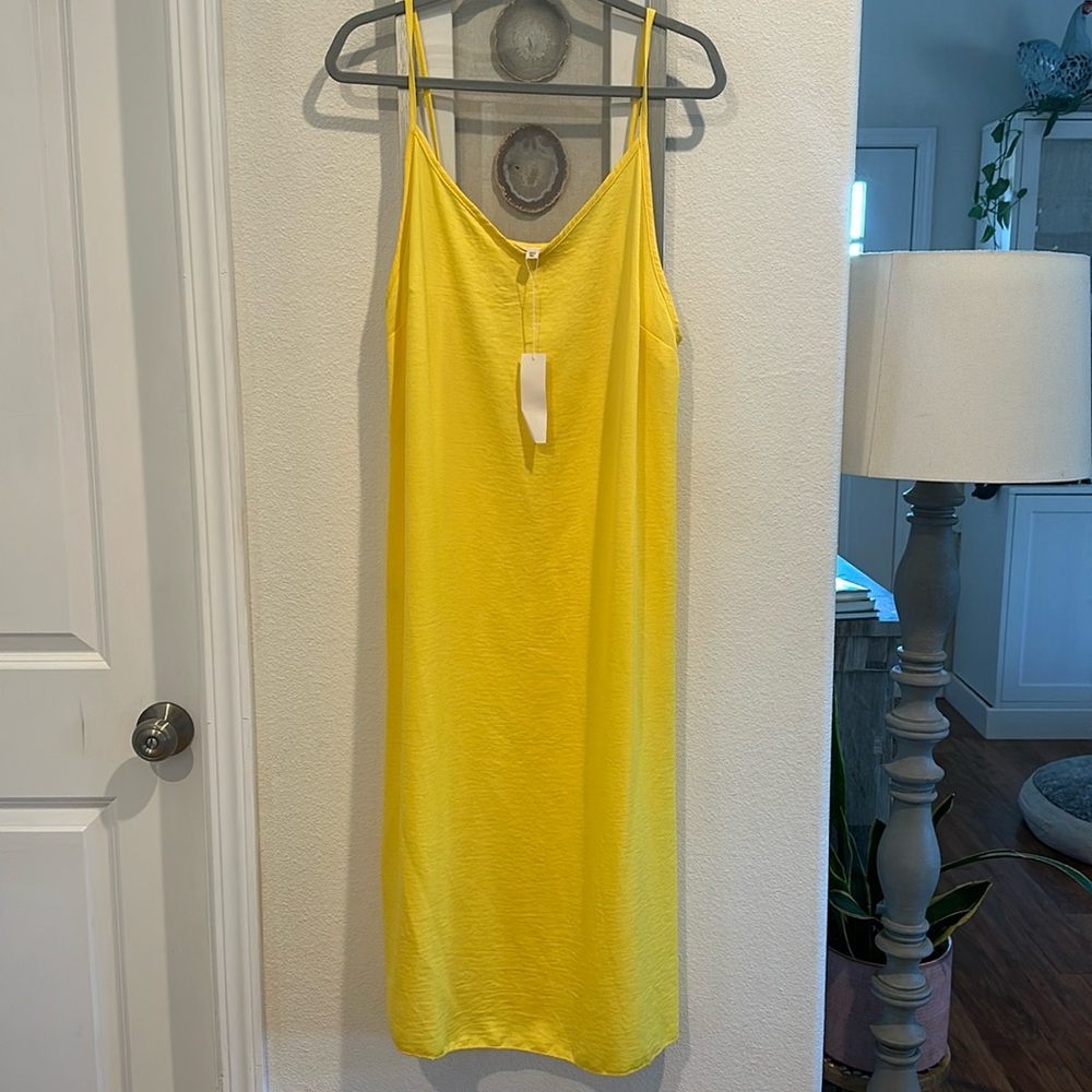 NWT yellow slip dress ✨
